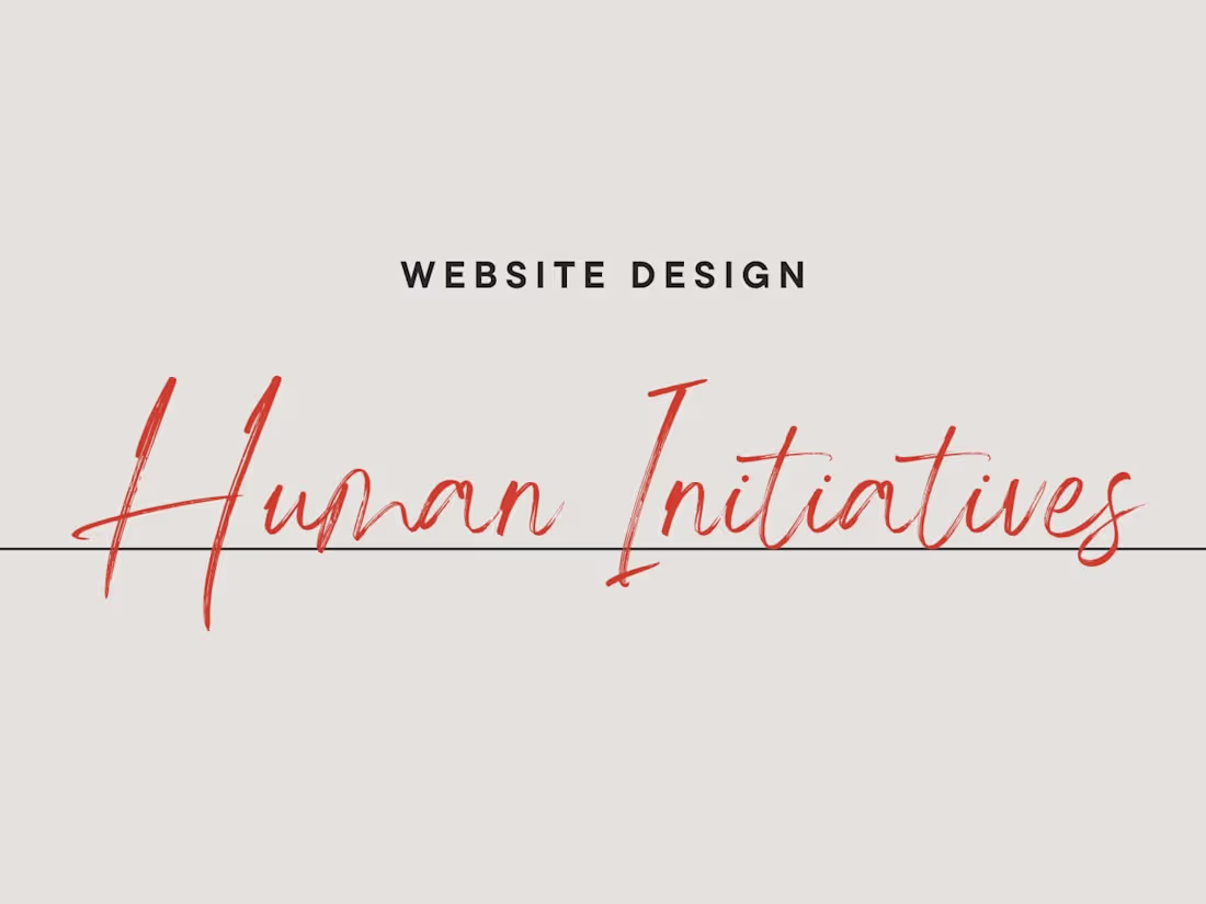 Cover image for Human initiative | Website design