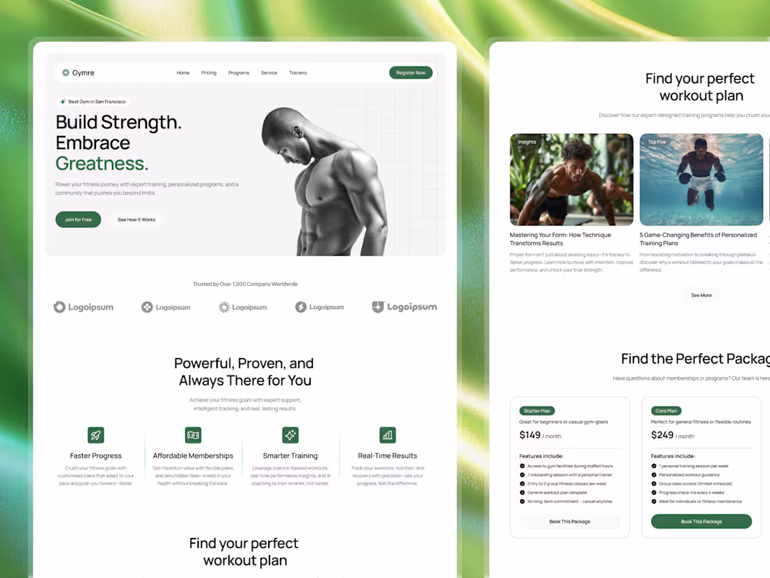 Cover image for Gymre Fitness Template Development