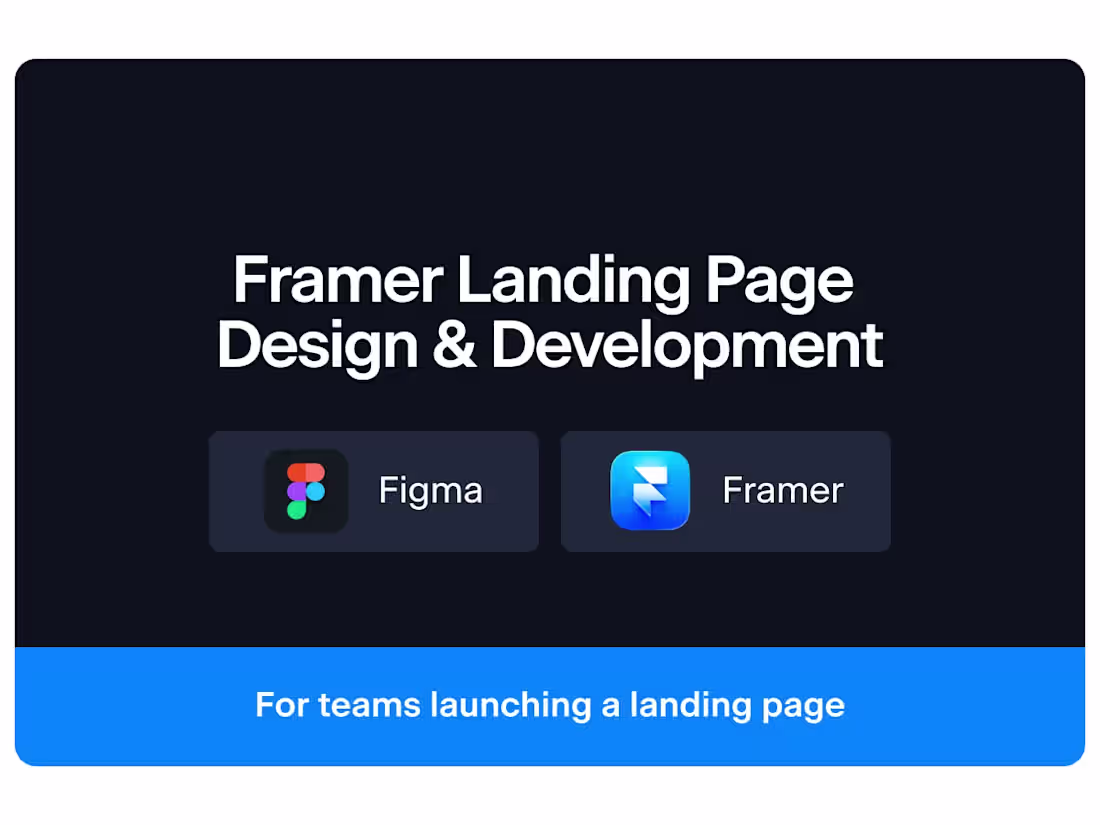 Cover image for Framer Landing Page Design & Development