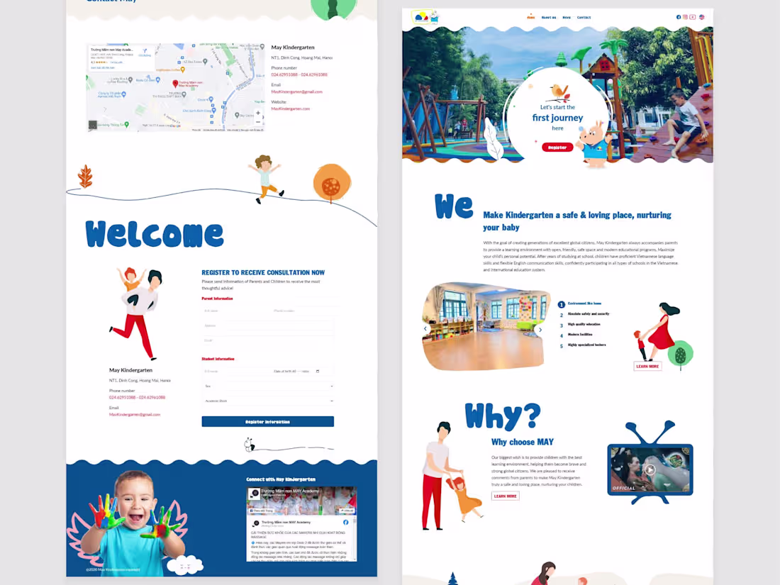 Cover image for Figma to HTML: May Kindergarten