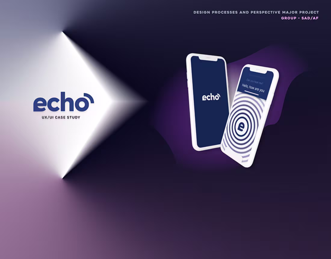 Cover image for ECHO - UI/UX Case Study on Behance