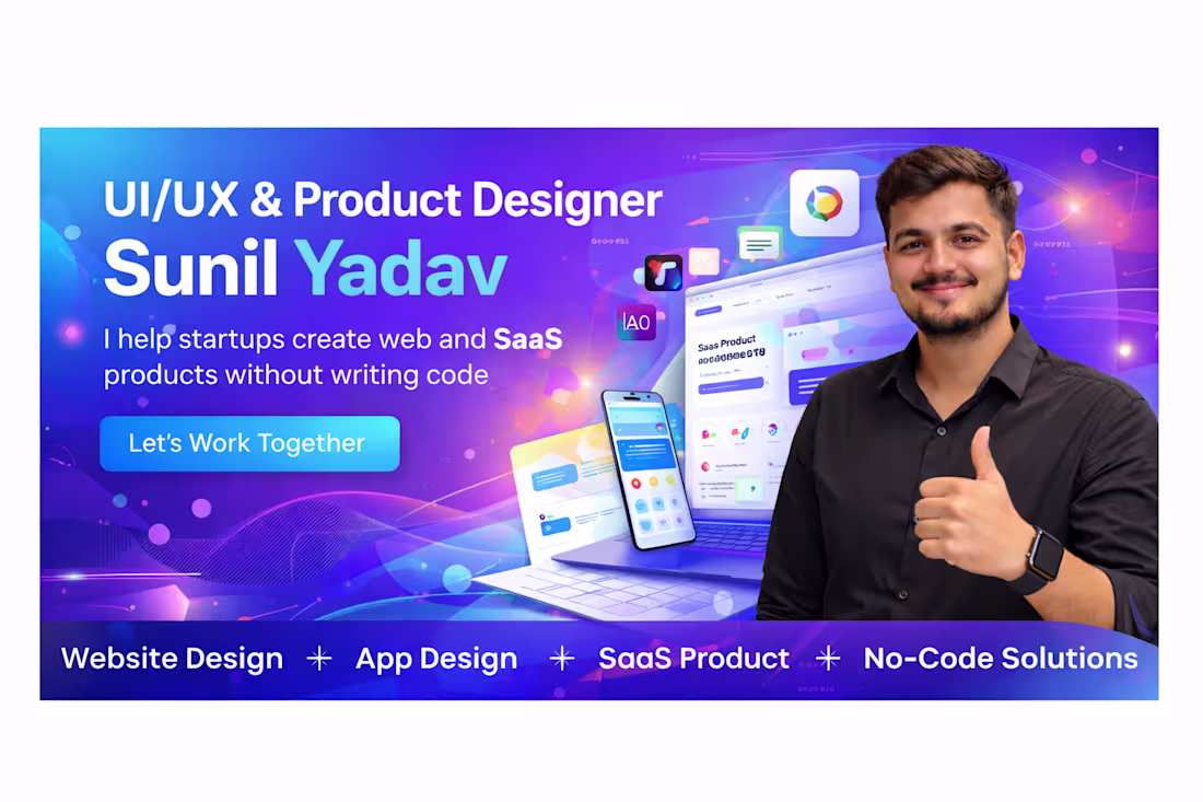 Cover image for UI/UX design  Website design App design Landing page design