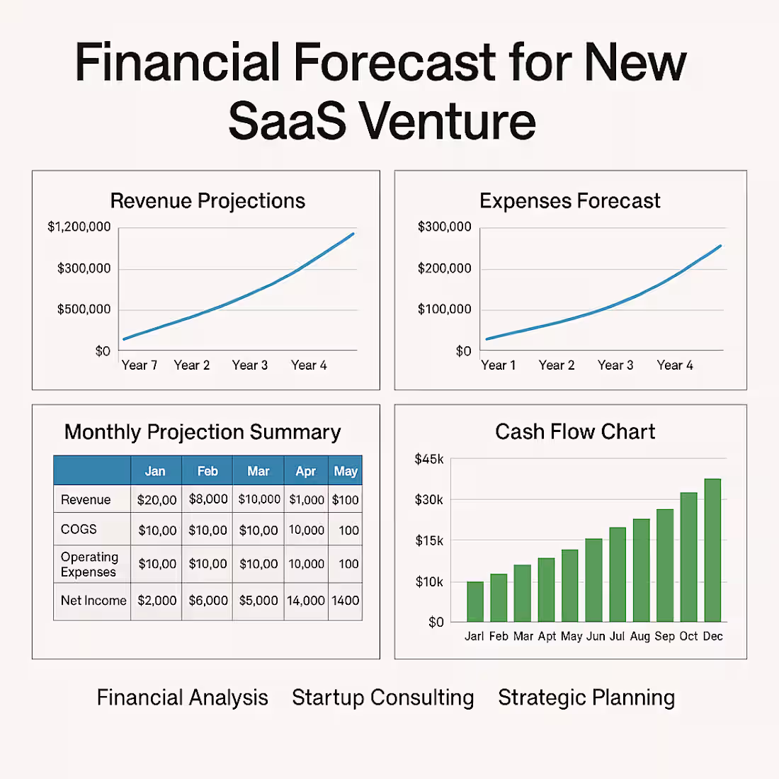 Cover image for Cash flow Projections for a SaaS Venture (Serie A funded)