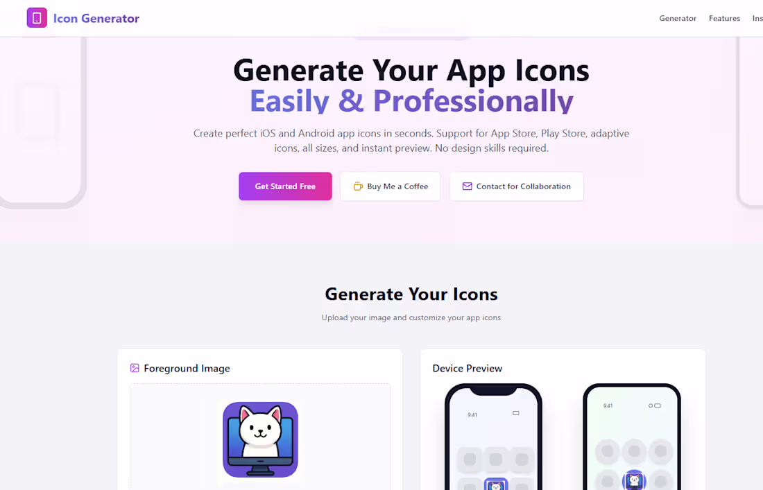 Cover image for App Icon generator for iOS and Android