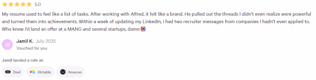 Cover image for How Jamil Landed Offers at Deel, Airtable, and Amazon 🚀 Jam...