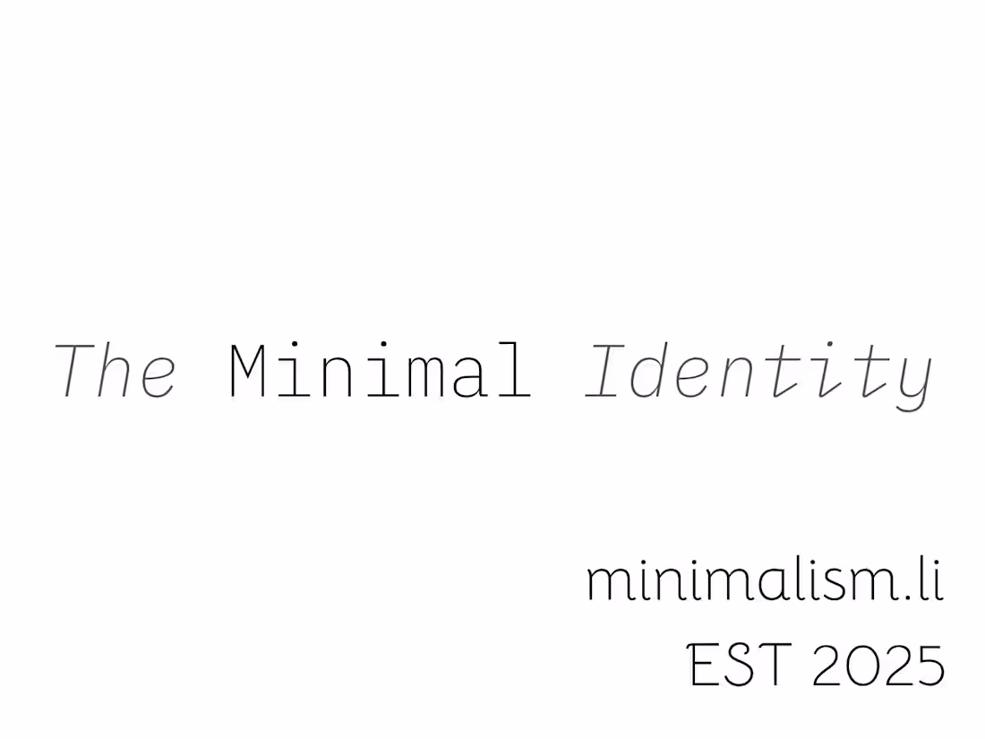 Cover image for The Minimal Identity