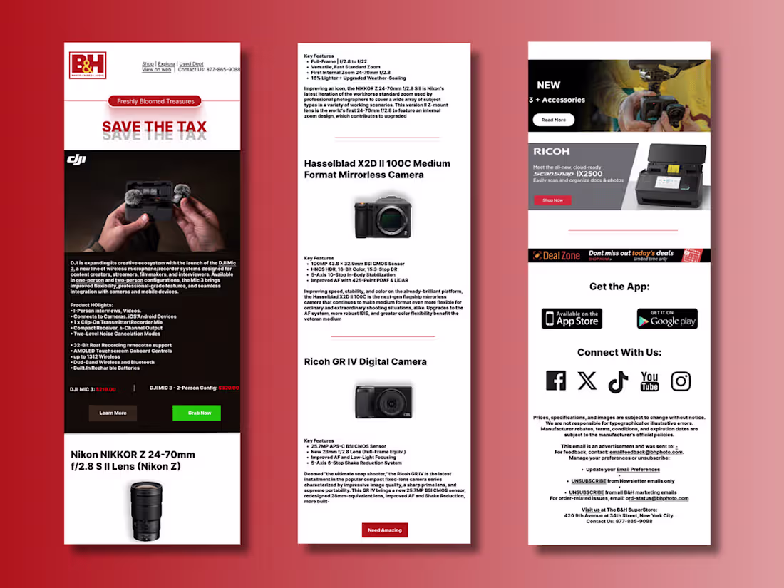 Cover image for Modern Email Design for B&H Product Promotion