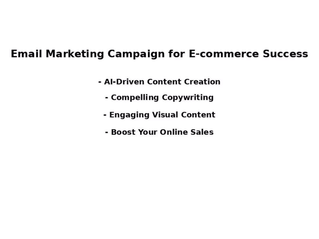 Cover image for Email Marketing Campaign for E-commerce Success