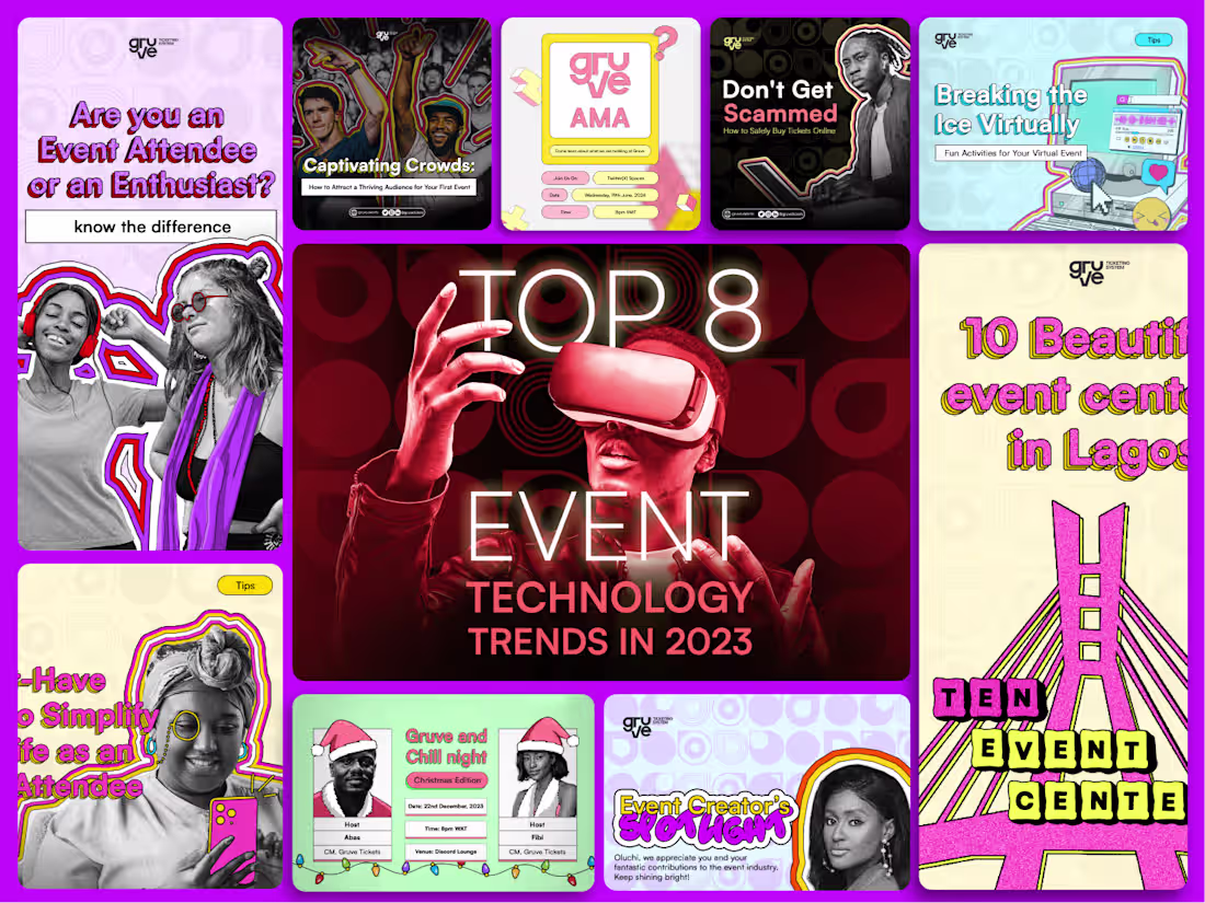 Cover image for Social Media Designs (Gruve Tickets, 2023)