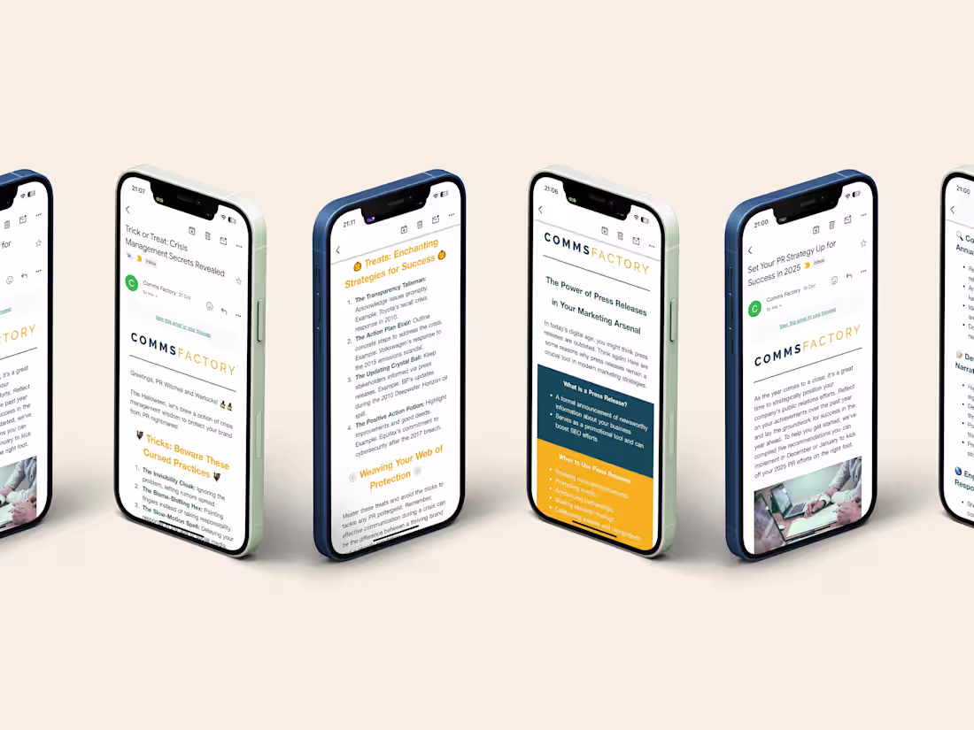 Cover image for Mailchimp Newsletter Campaign Management for Comms Factory