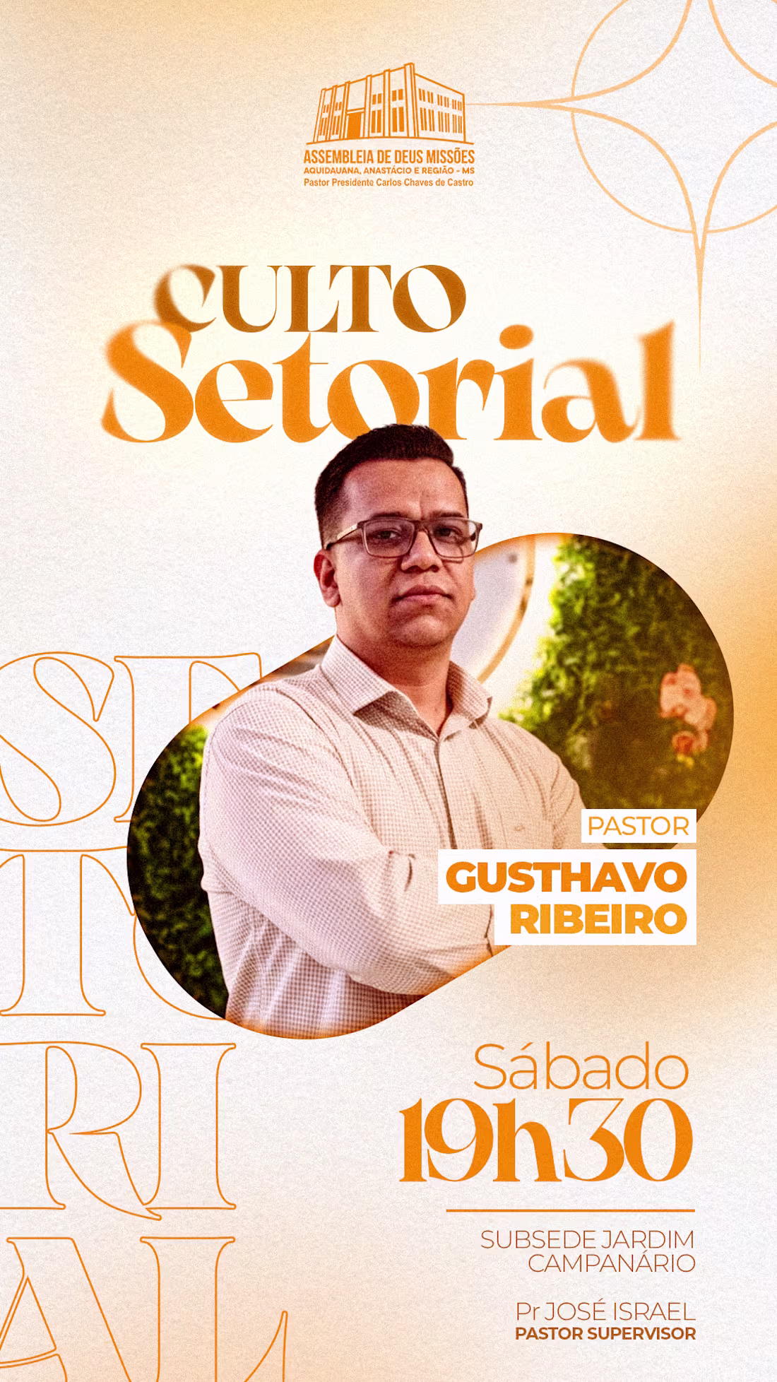 Cover image for Flyer de evento religioso focado em autoridade e divulgação de