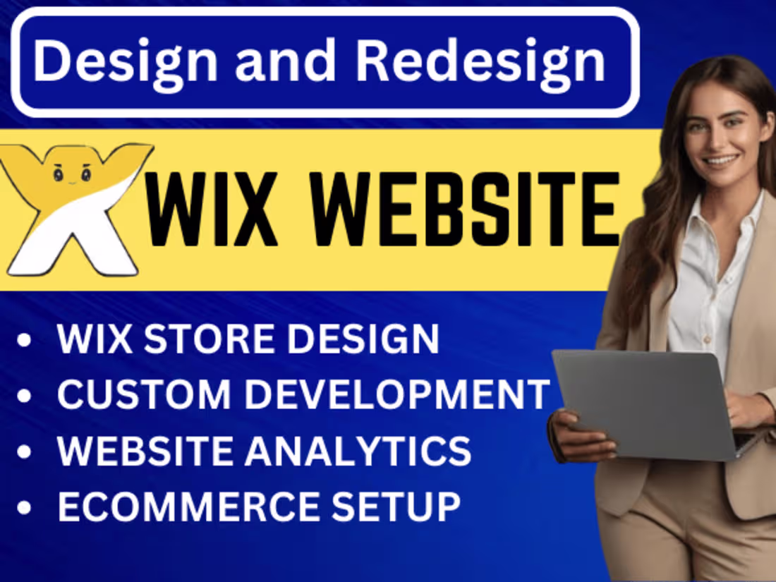 Cover image for I will design redesign wix website ecommerce wix promotion SEO 