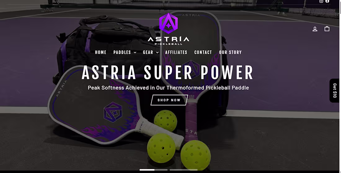 Cover image for A retail pickleball site, powered by WIX