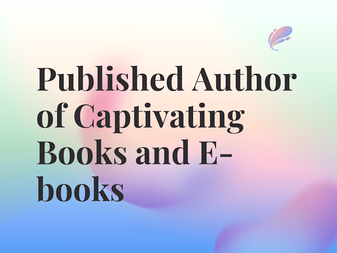 Cover image for I have successfully authored and released books and ebooks.