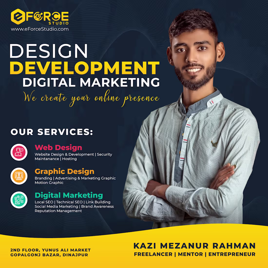 Cover image for Infographic & Brand Design for eForce Studio