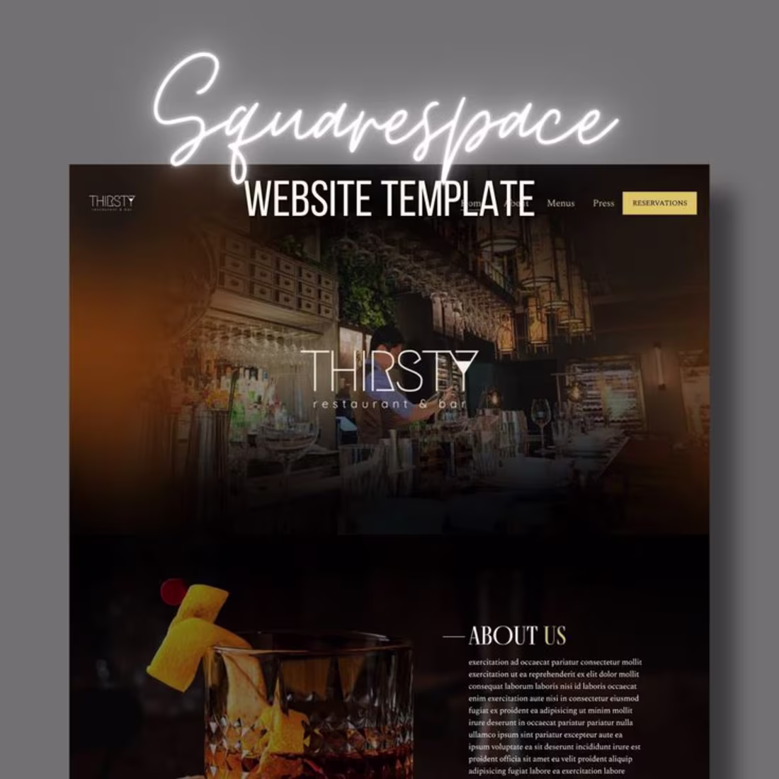 Cover image for Squarespace Restaurant Website Template 