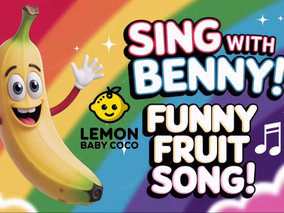 Cover image for 🍌🎶 Benny the Banana – Catchy Fruit Song for Kids 🔗 Watch ...