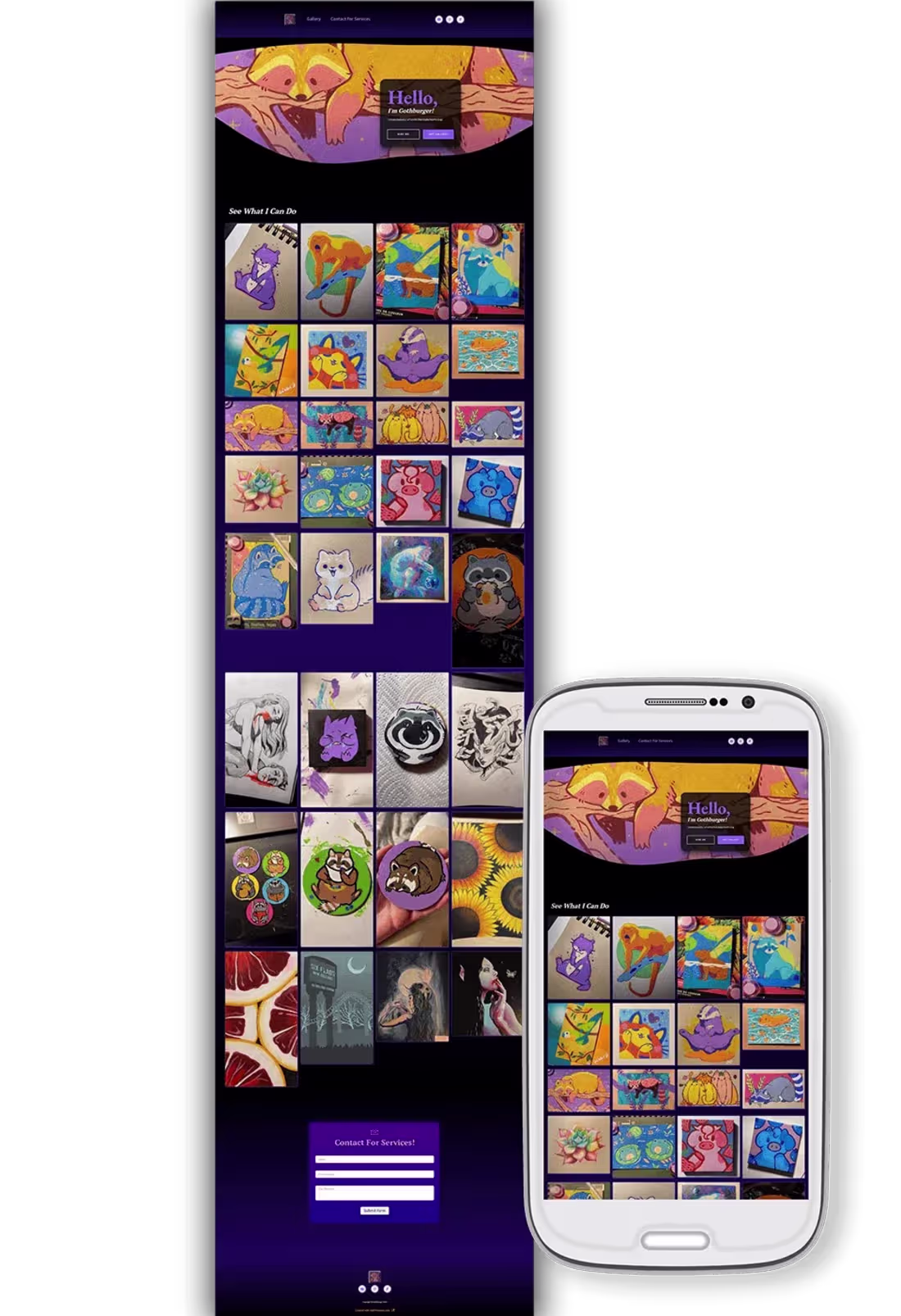 Cover image for Gothburger - Graphic Artist Portfolio Site