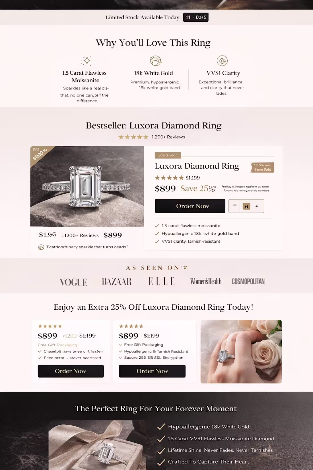 Cover image for Designed this luxury single-product jewelry