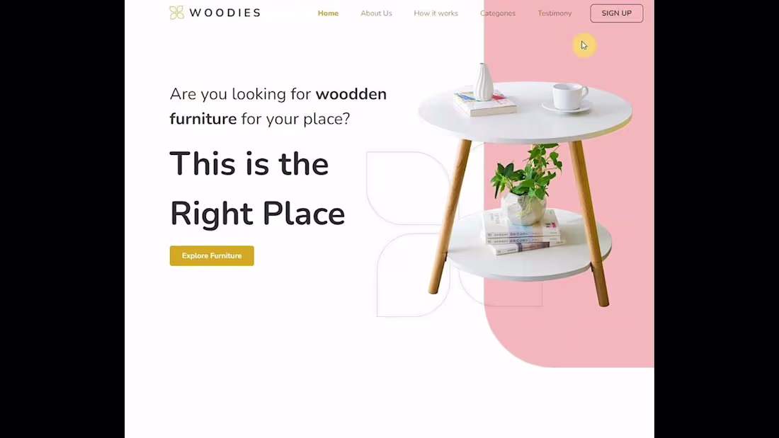 Cover image for Woodies HTML CSS landing page