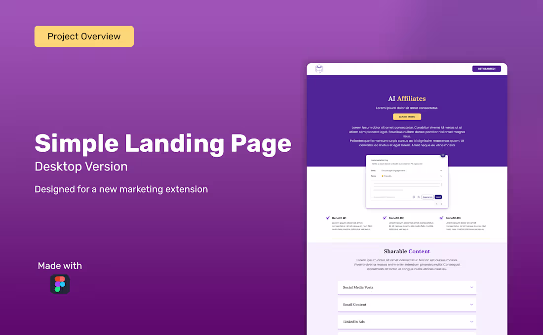 Cover image for Landing Page Digital Marketing Product - Desktop