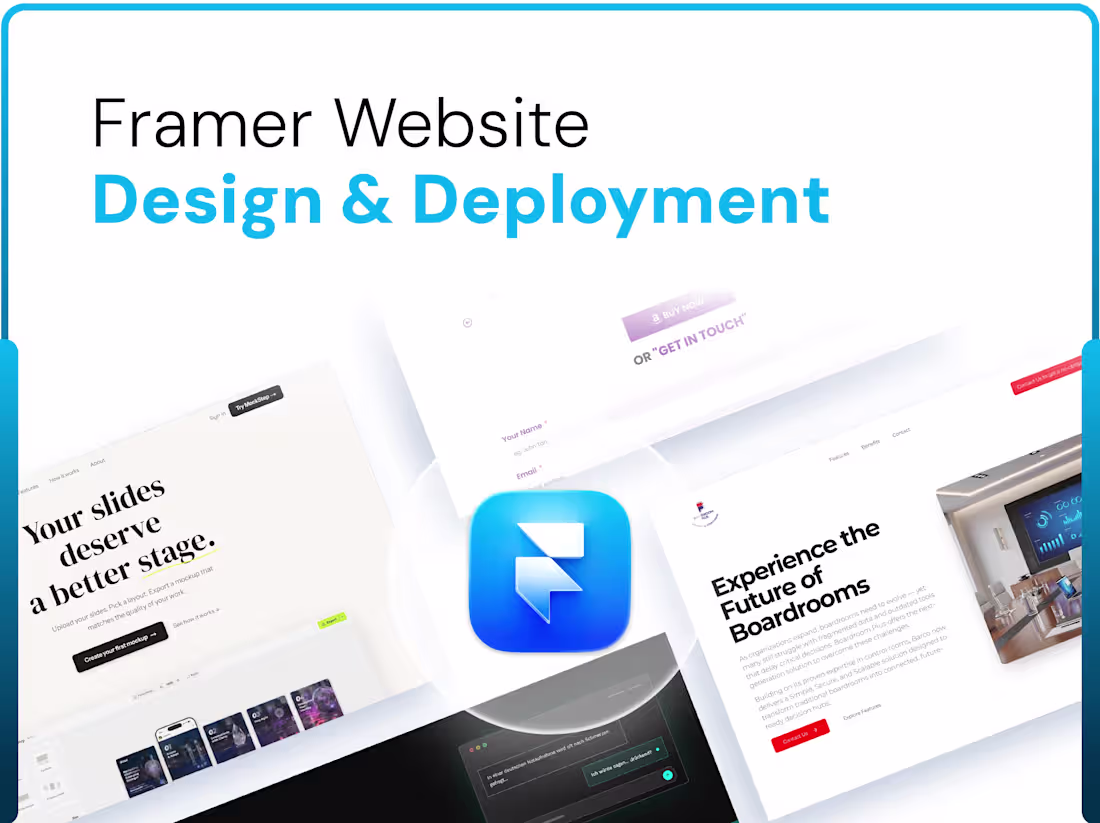 Cover image for Framer Website Design & Deployment (4 to 6 Pages)