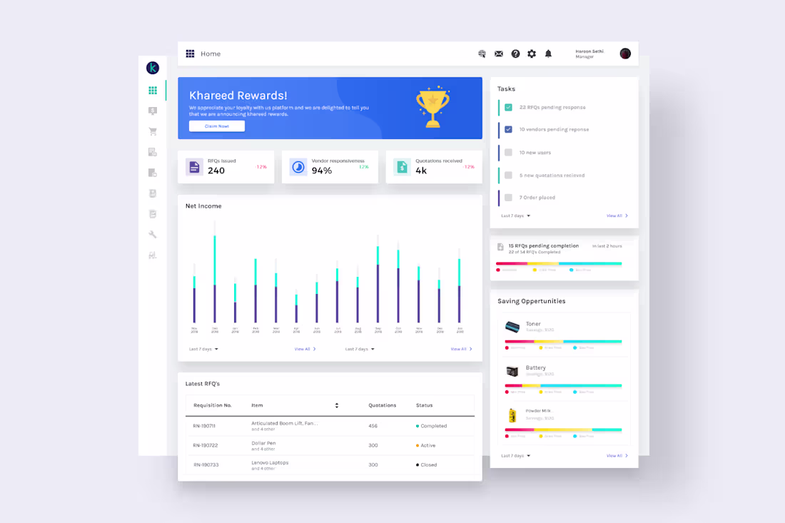 Cover image for Khareed (SaaS - B2b) UI/UX redesign