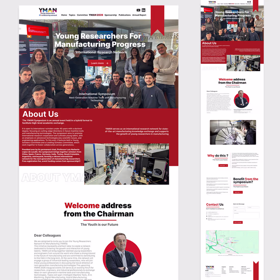 Cover image for International conference website UI design and building 