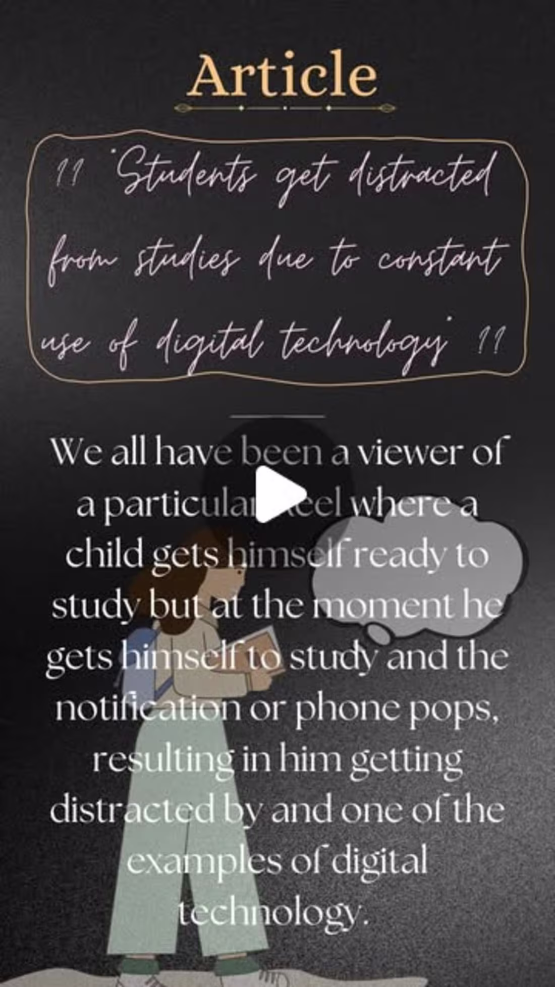 Cover image for Mevedis on Instagram: “Article: Students getting distracted by …