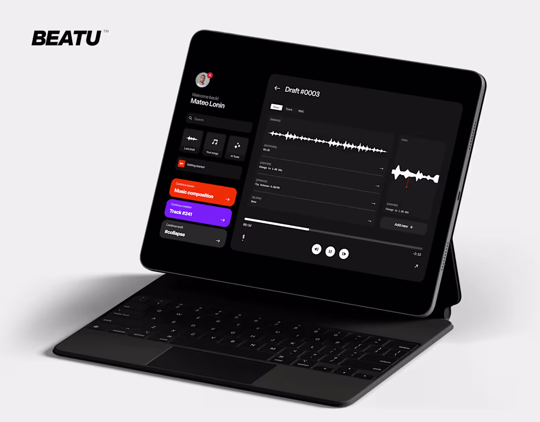 Cover image for BEATU Music Production E-Learning — Web & App Design