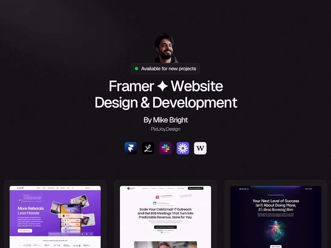 Cover image for Framer ✦ Website Design & Development