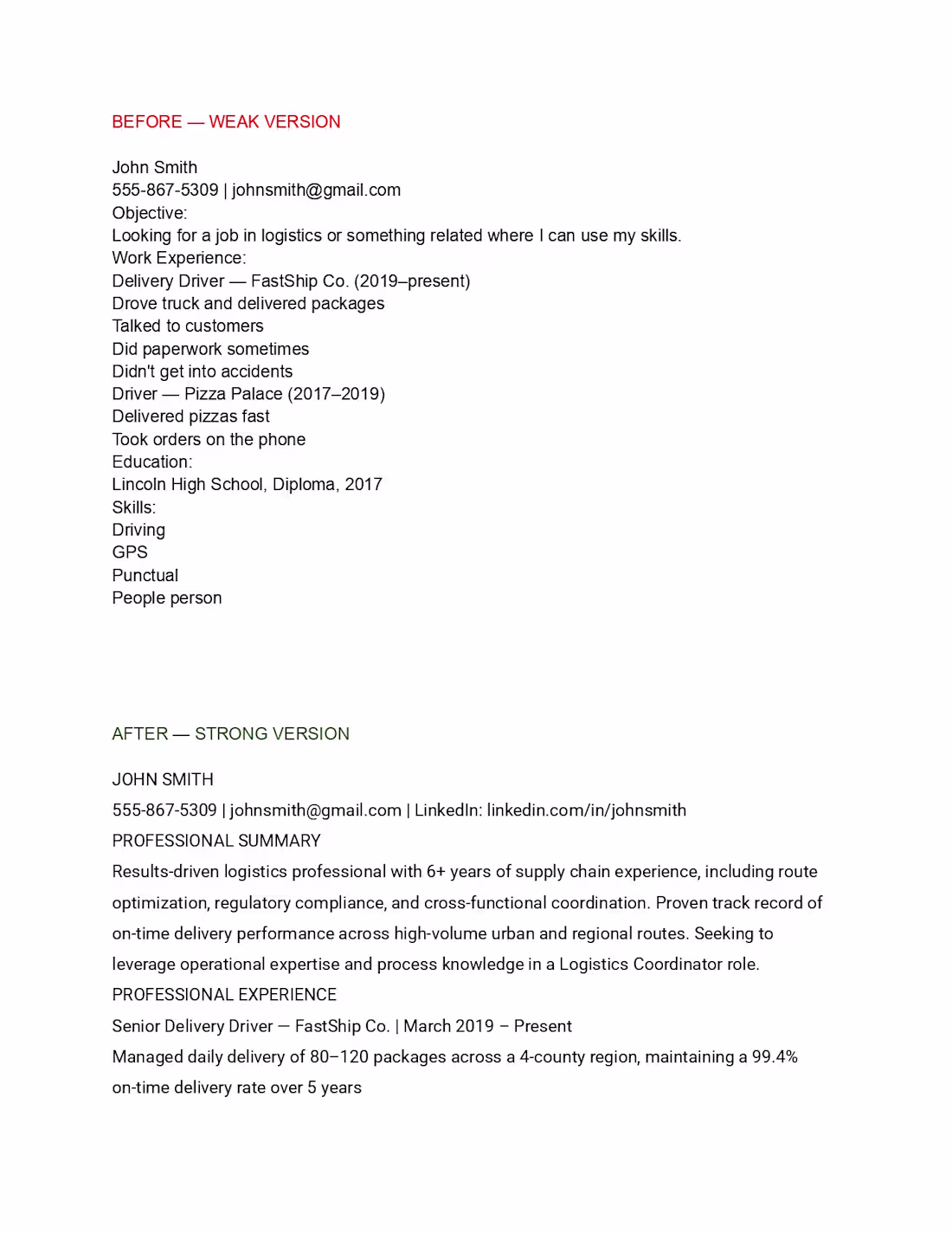 Cover image for Delivery Driver to Logistics Coordinator