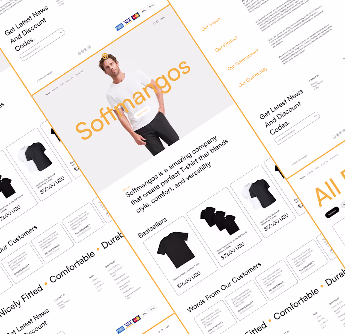 Cover image for T-shirt ecommerce website design