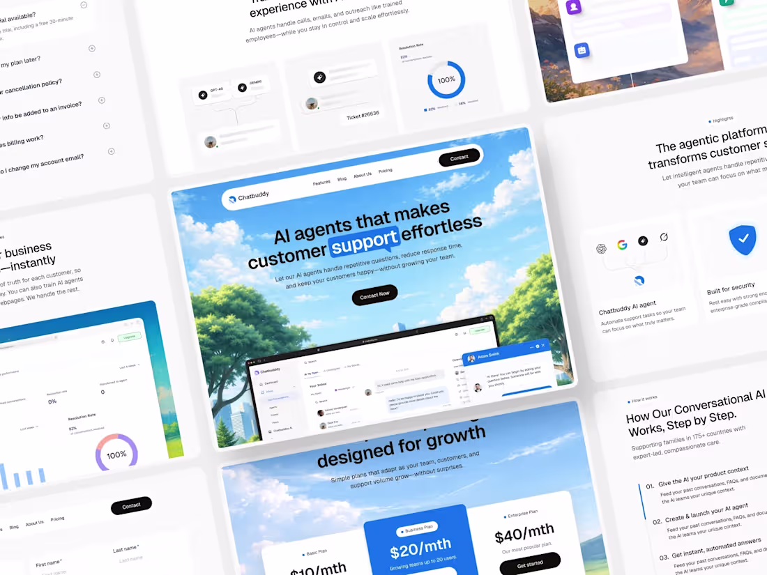 Cover image for ChatBuddy - SaaS Landing Page