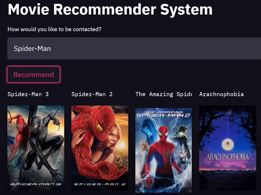 Cover image for Movie Recommender System Development
