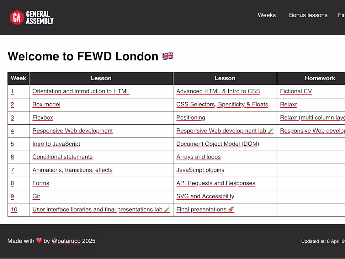Cover image for My front-end course materials