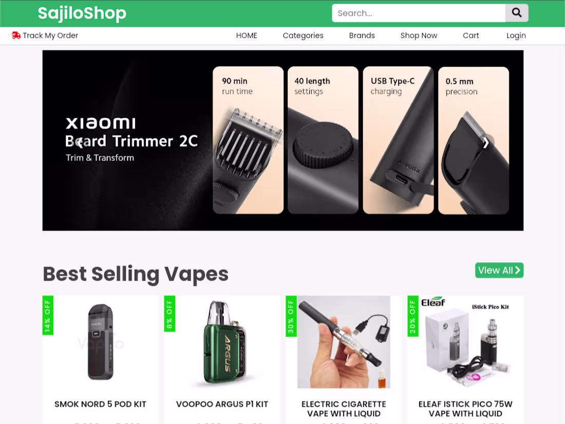 Cover image for Front-end website for e-commerce