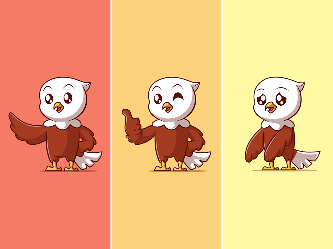 Cover image for Cute Eagle Illustration