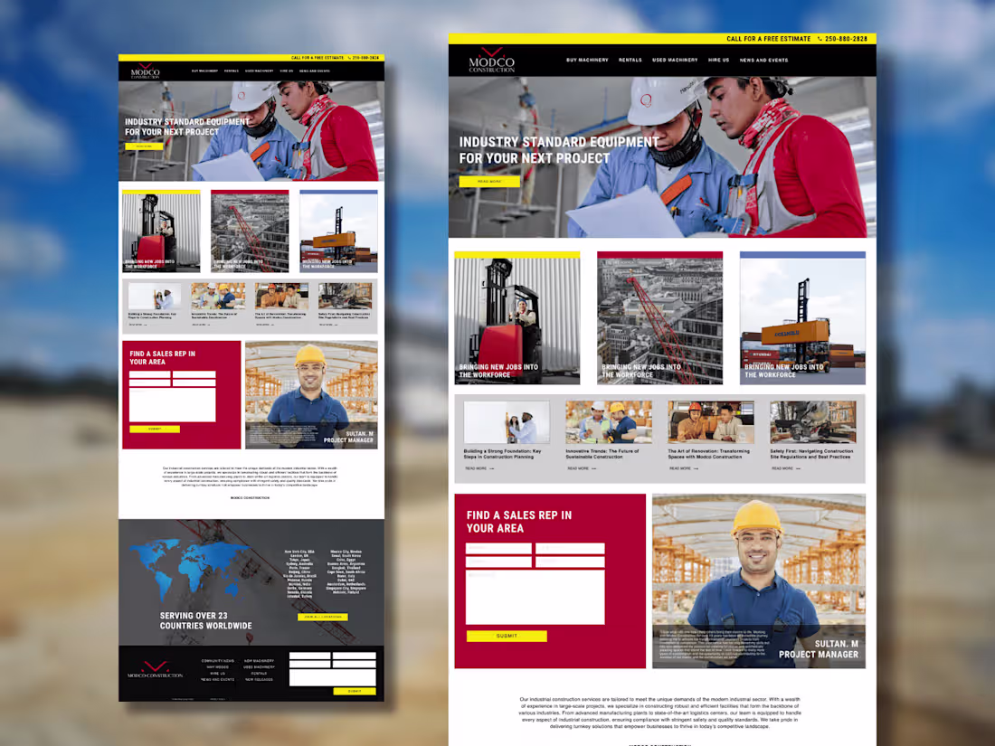 Cover image for Construction Company Website UX