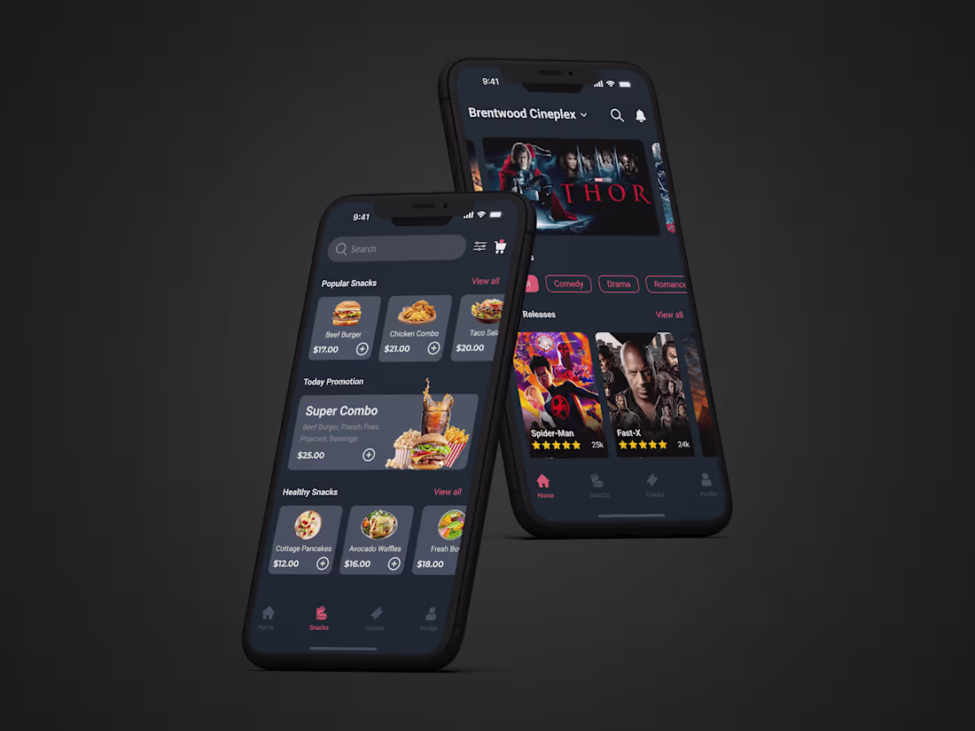 Cover image for MoviEats - App Design