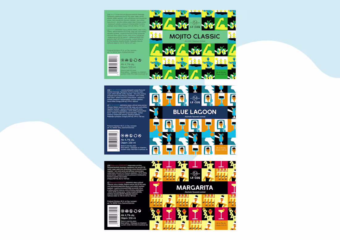 Cover image for Redesign labels for Le CoQ cocktails