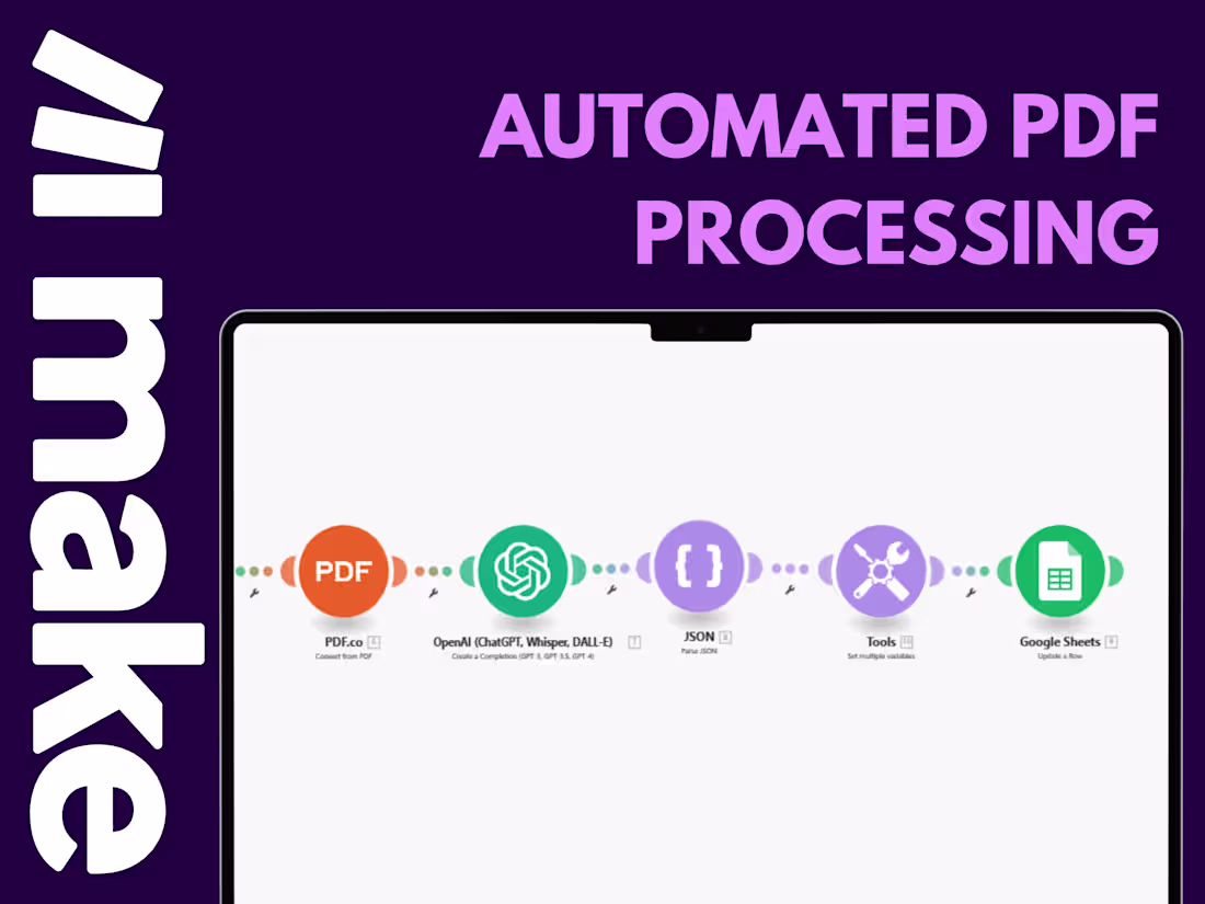 Cover image for Smart PDF Parser | Make | Transform PDFs Into Usable Data (AI) 