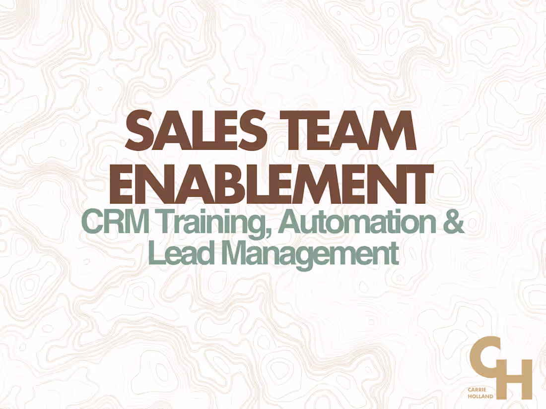 Cover image for Sales Team Enablement & HubSpot Training