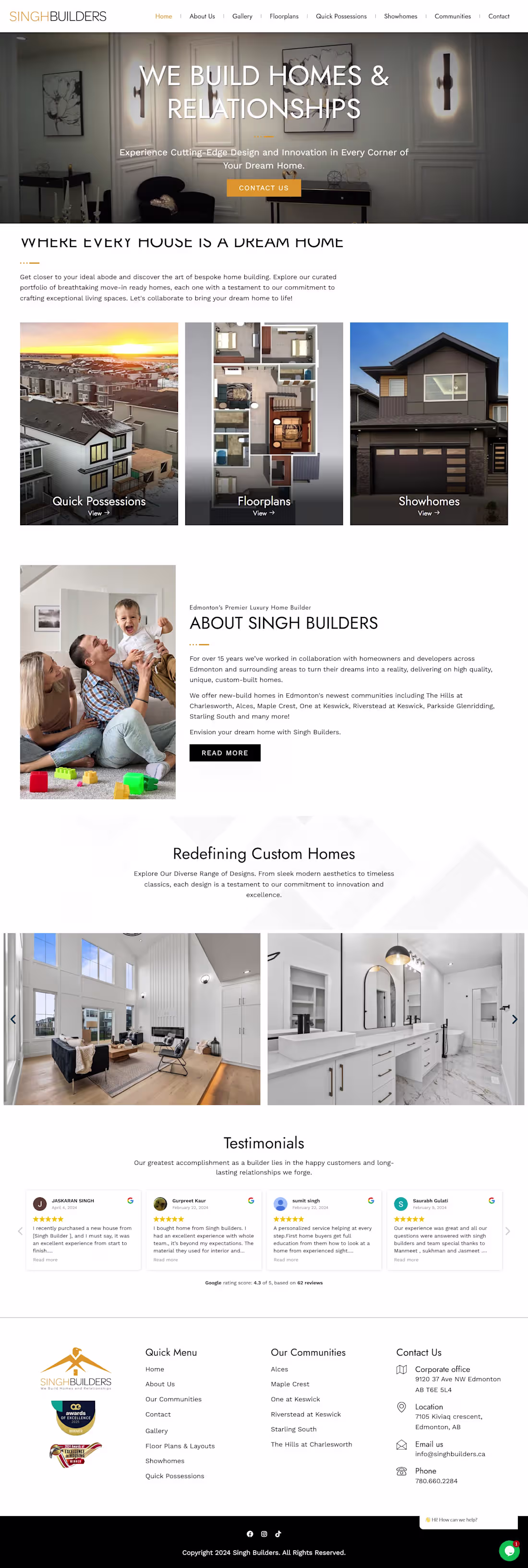 Cover image for Created a premium WordPress website for Singh Builders featu...