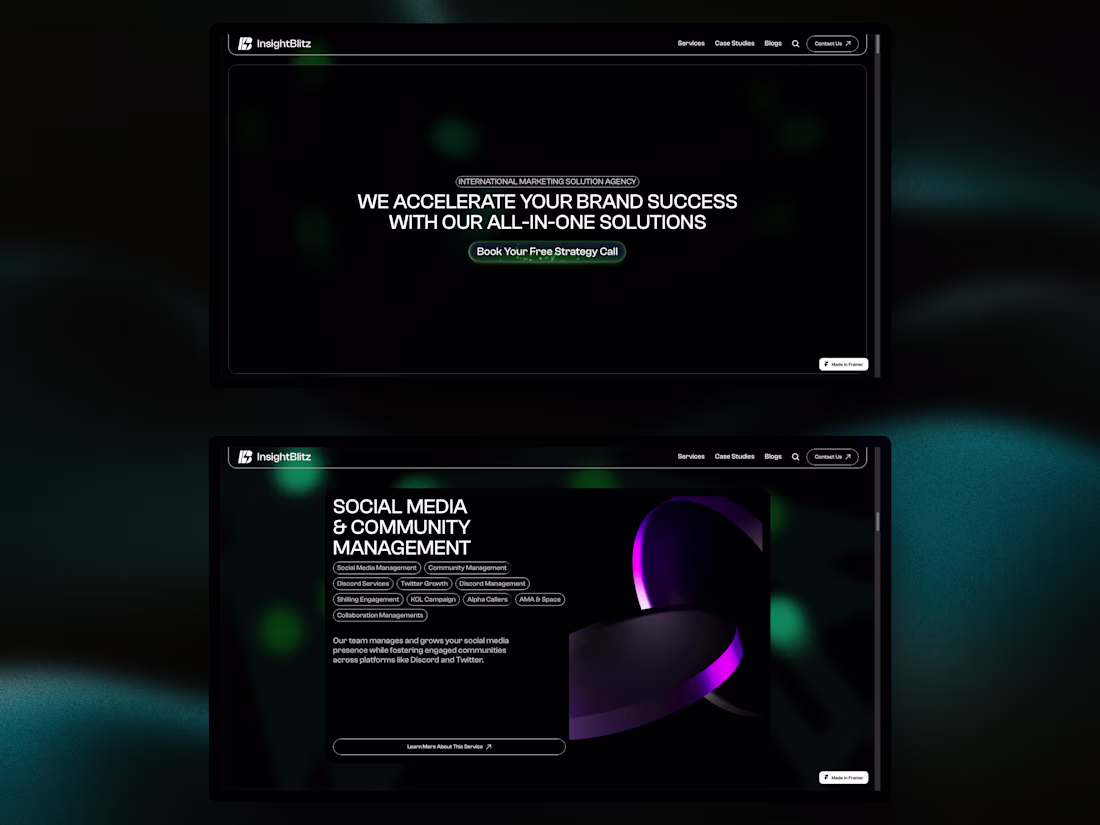 Cover image for Full basic framer website design & framer development (4 pages)