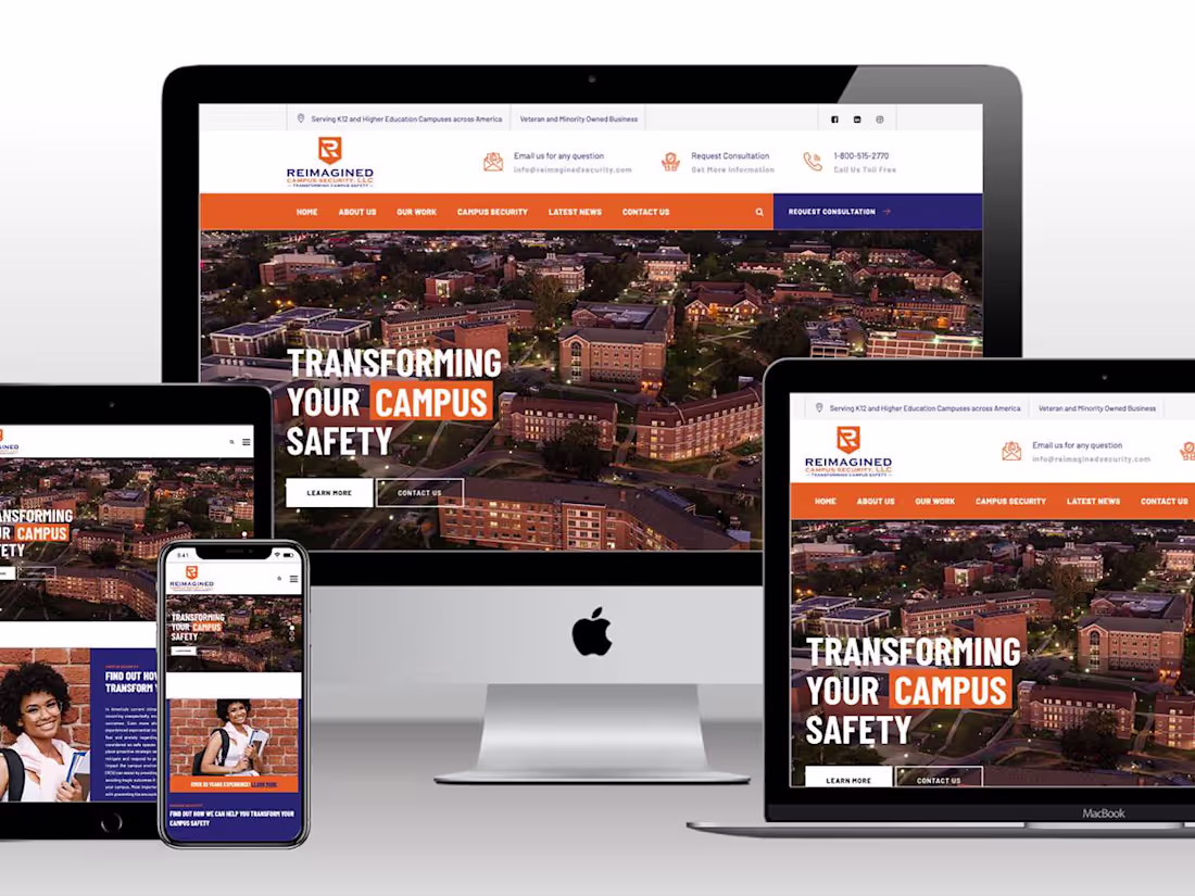 Cover image for Custom Website Design for Campus Security Company