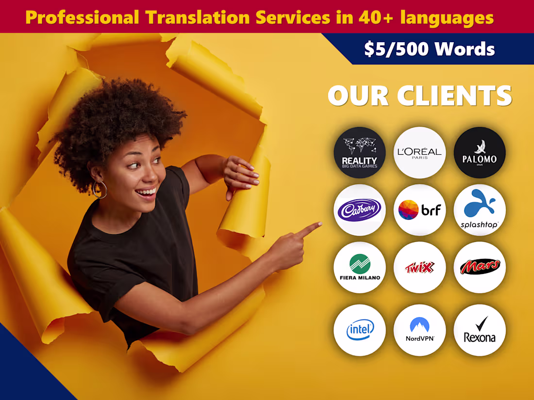 Cover image for Professional Translation Services in 40+ Languages