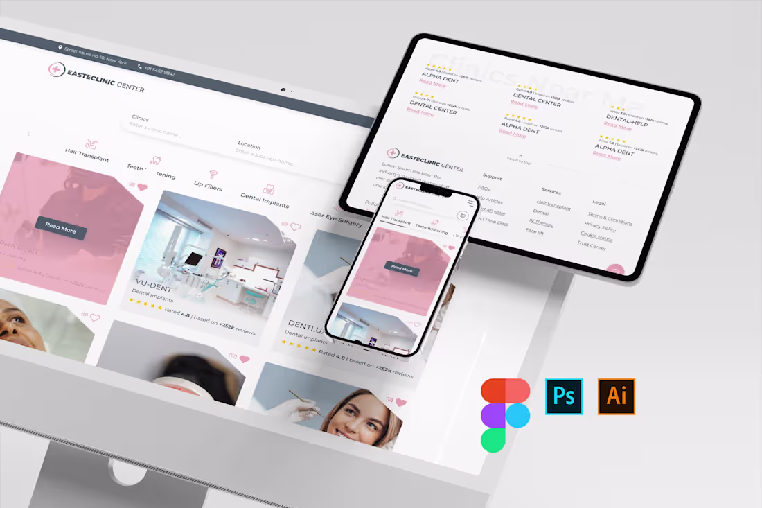 Cover image for UX/UI Design for Clinics web app - Easteclinic Center