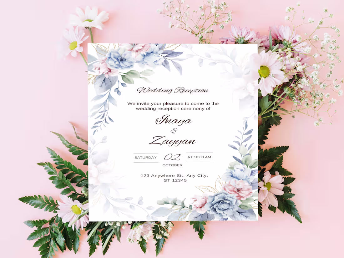 Cover image for Wedding invitation card