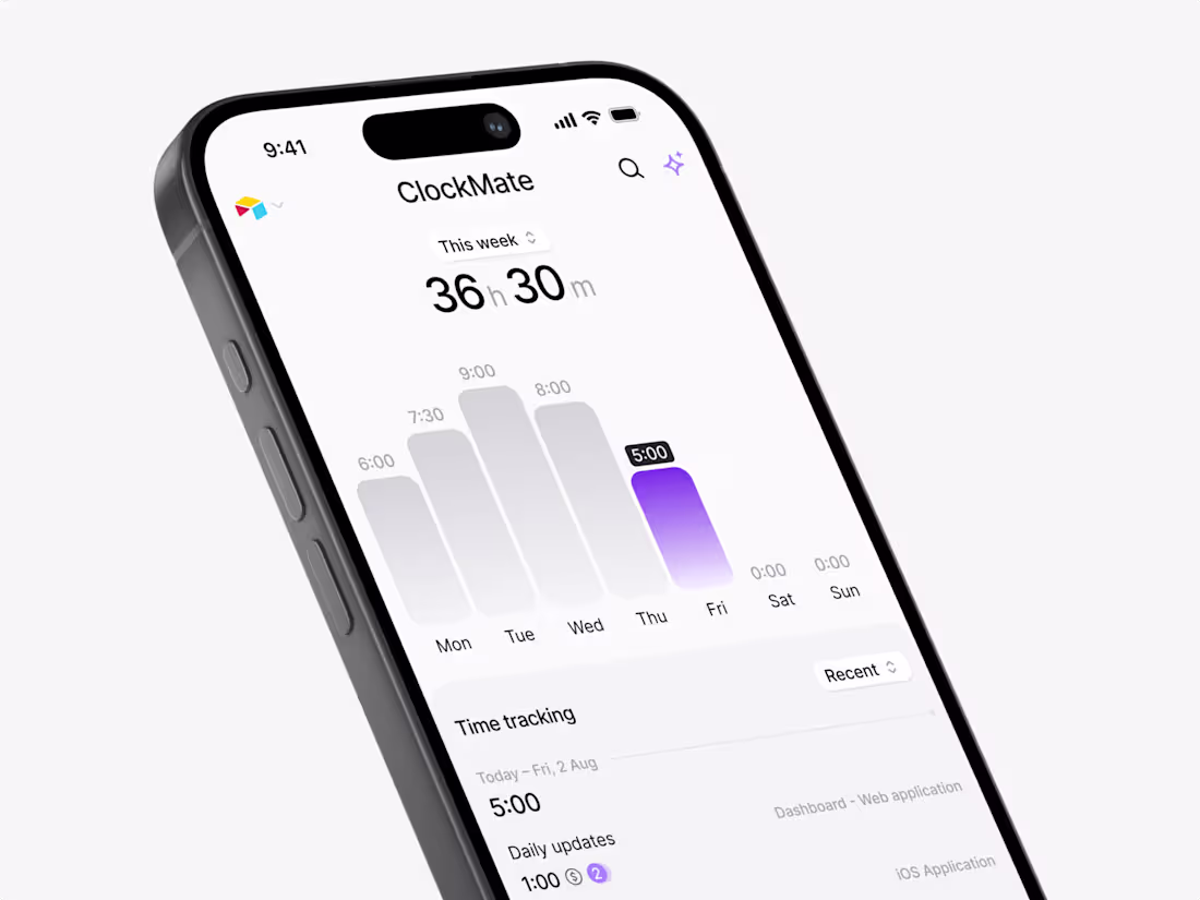 Cover image for Time tracking dashboard / iOS